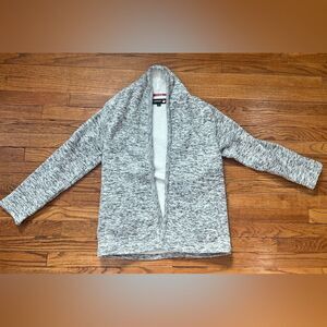 Canada Weather Gear Sherpa Lined Open Front Cardigan Womens Medium Gray